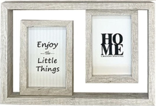 AGC Multi Picture Frame with Beige Wooden Frame 23x35