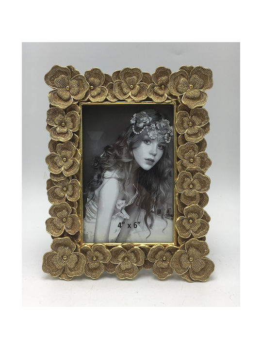 Embossed Gold Frame Blossom Polyresin Photo 10×15 Polyresin 22433-46