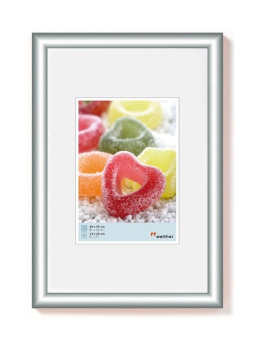 Walther Trendstyle Plastic Photo Frame with Gray Frame