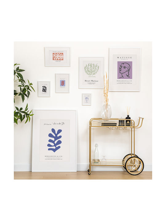 Wall Photo Frame Wooden with White Frame