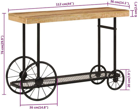 Konsole Coffee L112xB36xH76cm