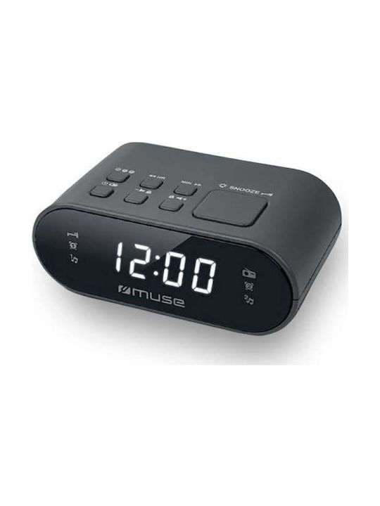 Muse Tabletop Digital Clock with Alarm & Radio M-10CR