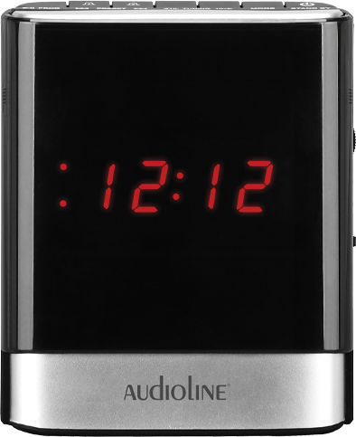 Audioline Радиочасовник TR-630U Масов Дигитален Часовник LED с Будилник и Радио Черен 070042