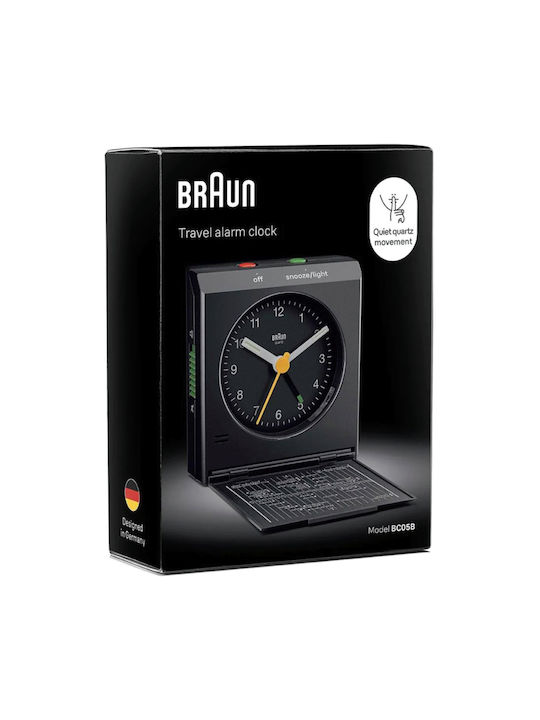 Braun Επιτραπέζιο Ρολόι με Ξυπνητήρι Μαύρο 67704