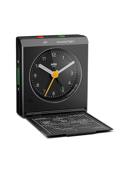 Braun Επιτραπέζιο Ρολόι με Ξυπνητήρι Μαύρο 67704