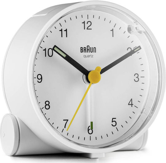 Braun BC 01 Безшумен Масов Часовник с Индикатори с Будилник Бял 67004