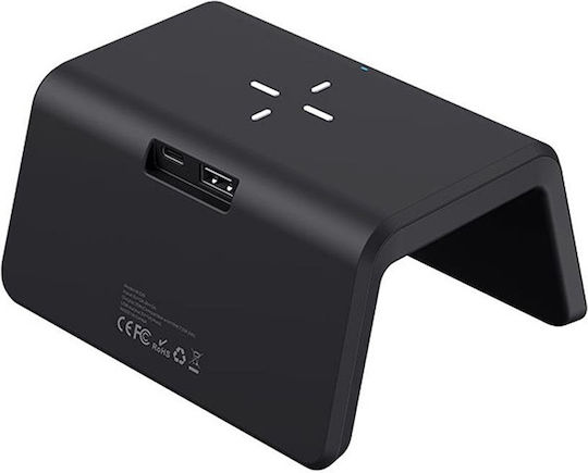 Havit Ceas De Masă Digital Led Din Plastic Cu Încărcare Wireless Negru