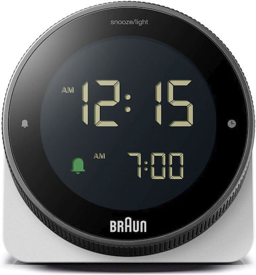 Braun Επιτραπέζιο Ψηφιακό Ρολόι με Ξυπνητήρι & Ραδιόφωνο Λευκό 67620