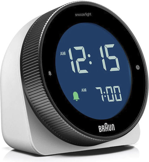 Braun Tisch-Digitaluhr mit Wecker & Radio Weiß 67620