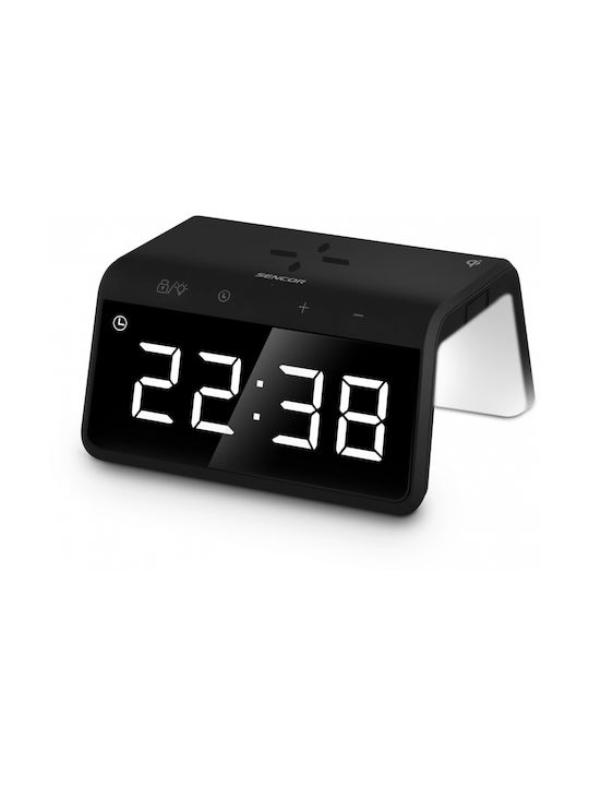Sencor Sencor Tabletop Digital Clock with Alarm Clock and Wireless Charging Black and Wireless Charging FT0376