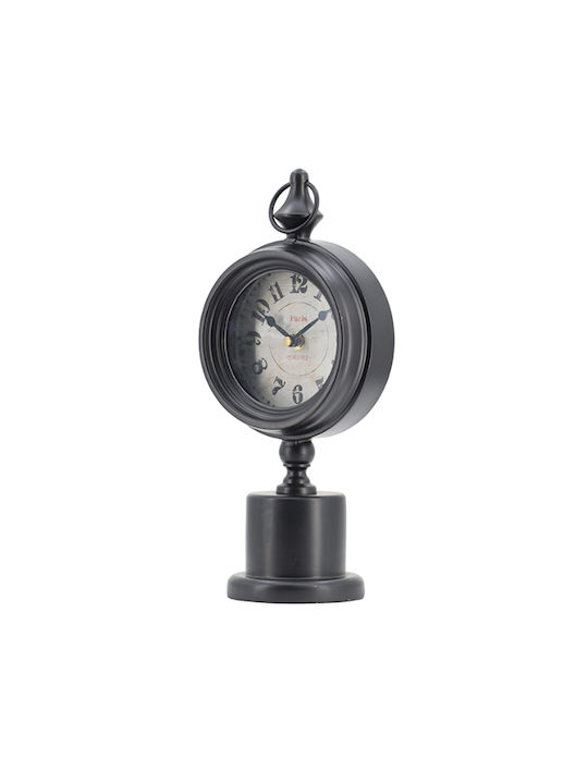 Artekko Artekko Tabletop Clock with Indicators Metal Black 48180
