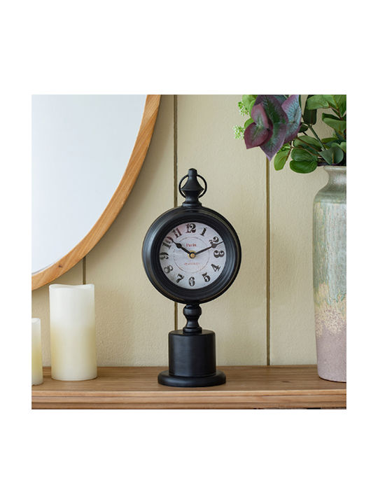 Artekko Artekko Tabletop Clock with Indicators Metal Black 48180