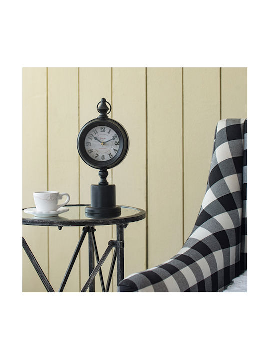 Artekko Artekko Tabletop Clock with Indicators Metal Black 48180