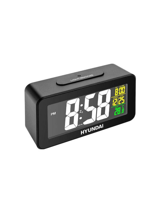 Hyundai Ac322b Ceas Digital de Masă cu Alarmă Negru HY-AC322B