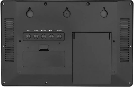 TFA Silent Tabletop Digital Clock LCD Plastic Black 60.4524.01
