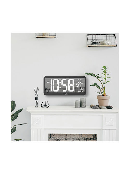 Green Blue Tisch-Digitaluhr mit Wecker Schwarz GB214