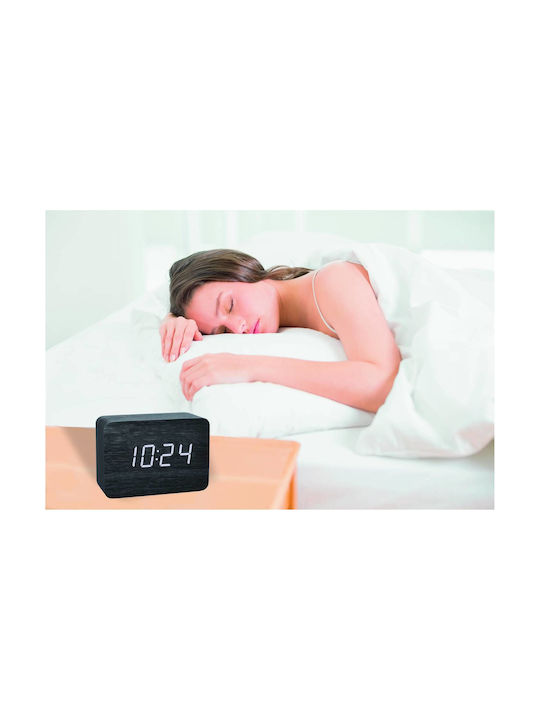 TFA Επιτραπέζιο Ψηφιακό Ρολόι με Ξυπνητήρι Black 60.2549.01