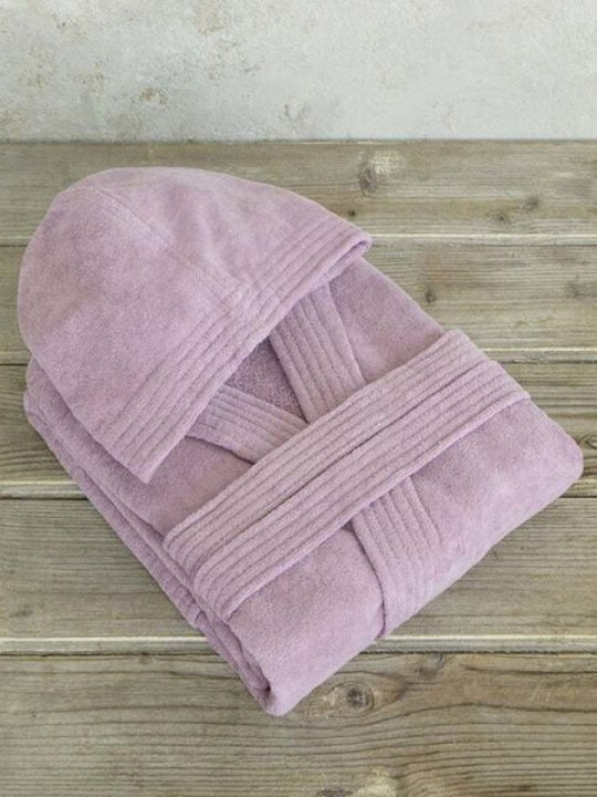Nima Zen Bathrobe with Hood Pale Mauve 400gr/m² 32501