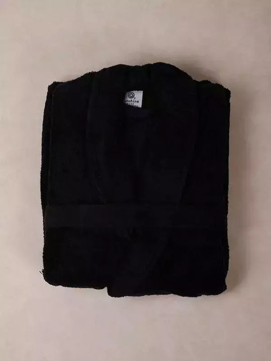 Sunshine Sato Bathrobe with Collar Black