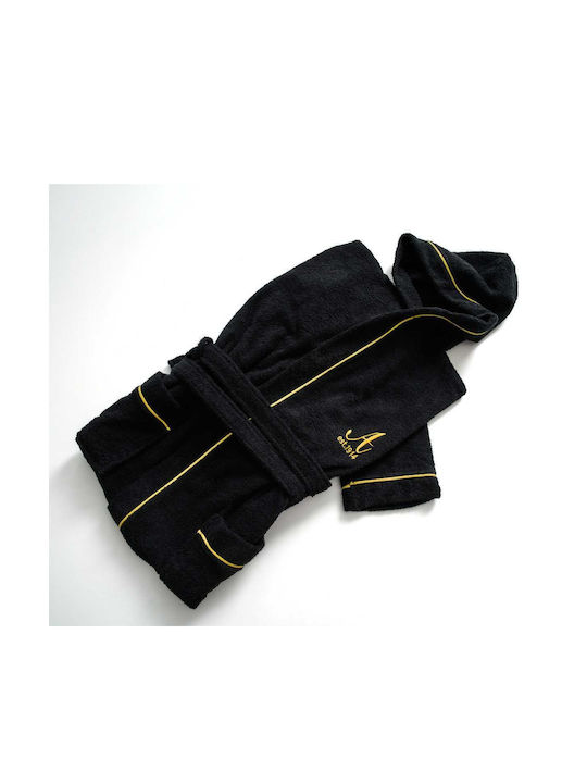 Vesta Home Halat de baie cu Glugă Negru 420gr/m²