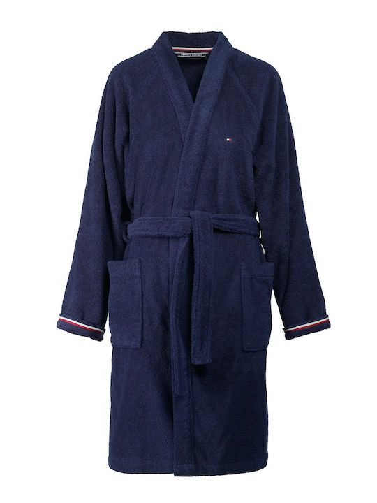 Tommy Hilfiger legend Μπουρνούζι με Γιακά σε Μπλε Χρώμα 400gr/m²