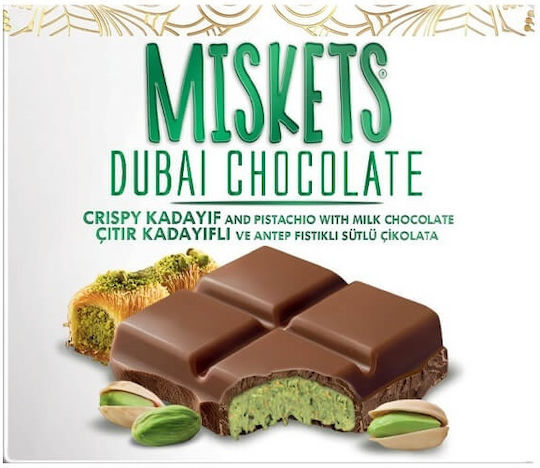Miskets Milk Chocolate Dubai Kataifi & Pistachio 100g