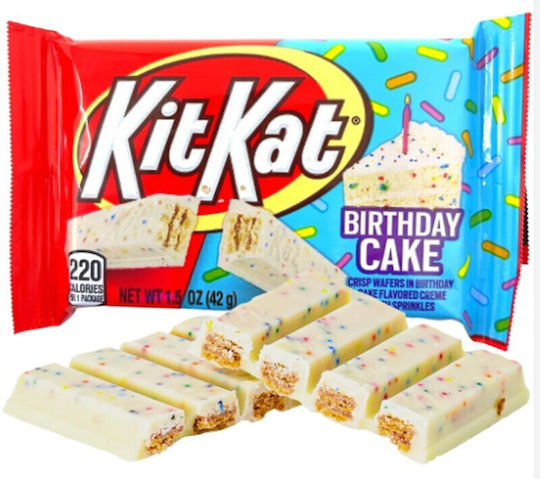 Kit Kat Γκοφρέτα Λευκής Σοκολάτας Birthday Cake 42gr