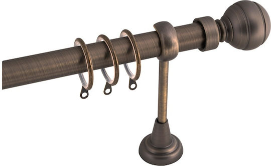 Frans Ausziehbar Metallisch Vorhangstange A3 Einfach Φ25mm 140-250cm Antique