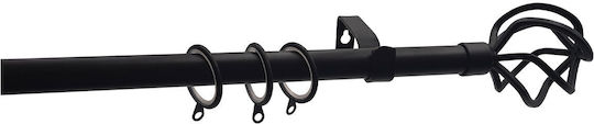 Сгъваемо Металик Корниз Murchia 120-210cm Черно / сребърно