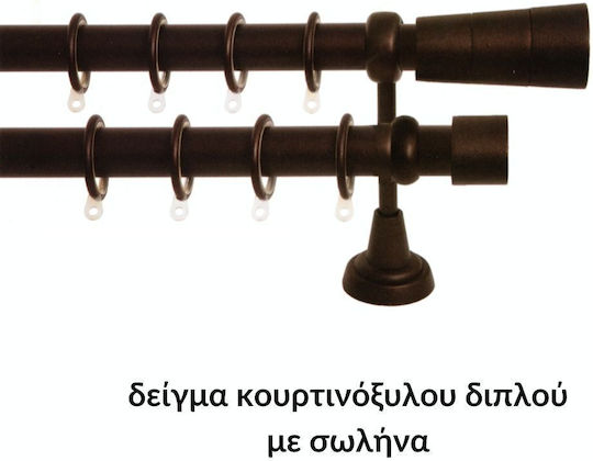 Import Hellas Metallisch Vorhangstange No1 Einfach Φ25mm 140cm Rust No 1