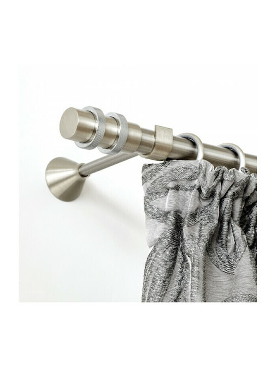 Aslanis Home Metallisch Vorhangstange Lux Einfach Φ25mm 300cm Nickel Satin