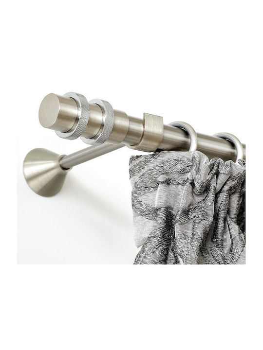 Aslanis Home Metallisch Vorhangstange Lux Einfach Φ25mm 300cm Nickel Satin