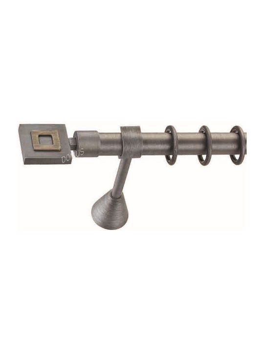 Enis by Domus Metallisch Vorhangstange Jungfrau Doppel mit Schiene Φ25mm 160cm Virgo