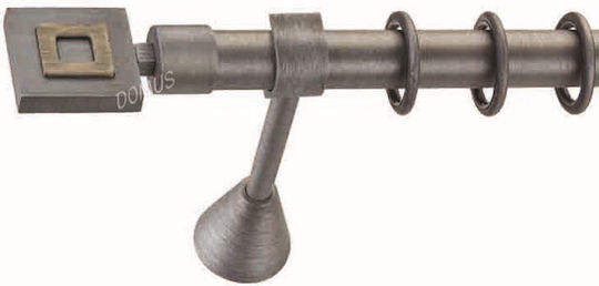 Enis by Domus Metallisch Vorhangstange Jungfrau Doppel mit Schiene Φ25mm 160cm Virgo
