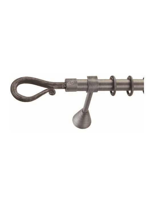 Enis by Domus Metallisch Vorhangstange Efeu Einfach Φ25mm 200cm Industrial