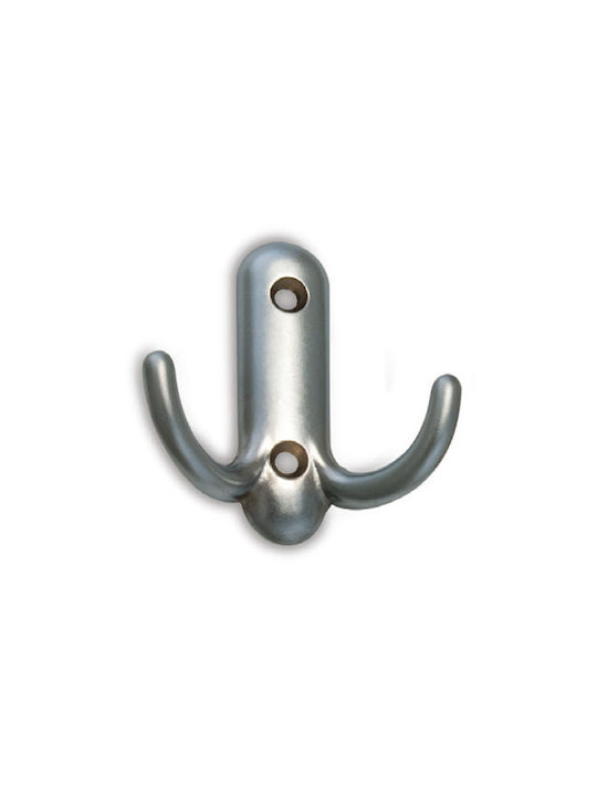 Conset Wall Hanger C547 Metal 2 Hooks Matte Nickel 5.8x3x5.9cm