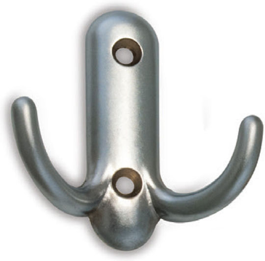 Conset C547 Agățătoare De Perete Metalică Nichel Mat 2 Compartimente 5.8x3x5.9cm