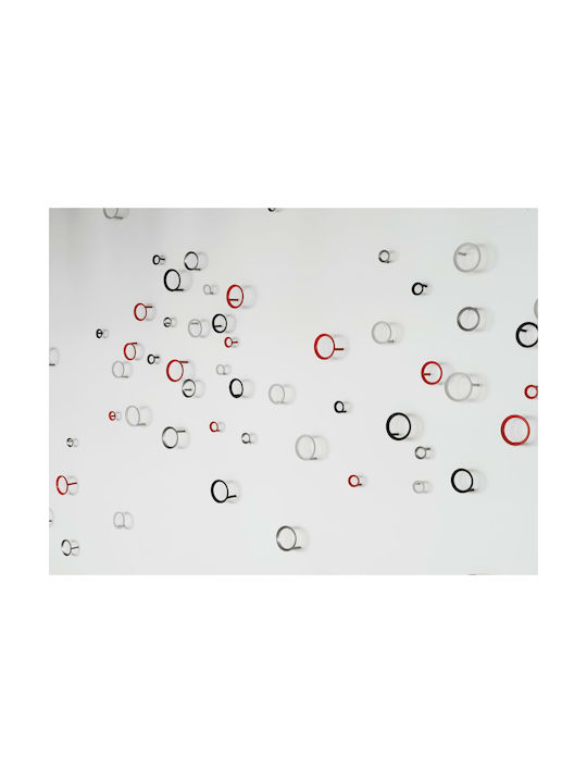 Normann Copenhagen Metal Wall Hanger Red 4.4cm 1pc