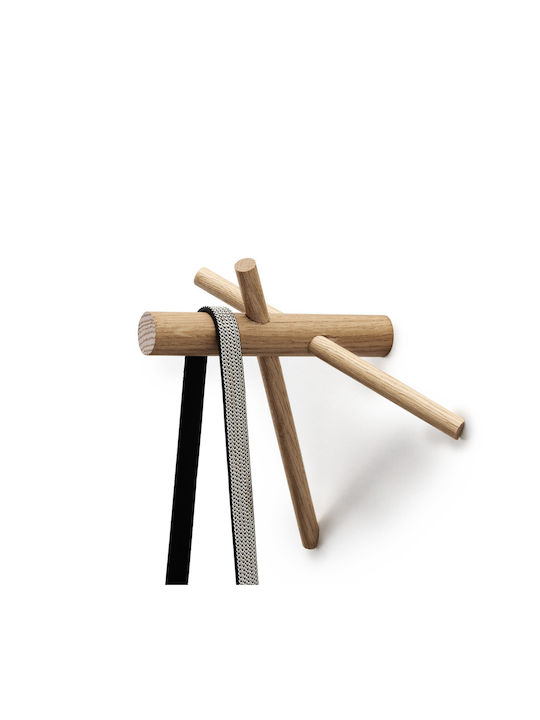 Normann Copenhagen Κρεμάστρα Τοίχου Ξύλινη Μπεζ 15.5x14.5x12.5cm 2τμχ