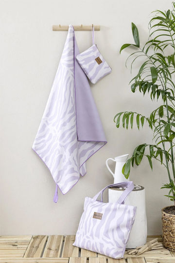 Nima Sol Microfiber Towel Body Purple 160x90cm