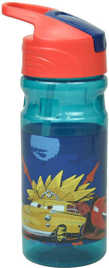 Gim Cars Road Rumblers Kids Water Bottle Disney Cars Aluminium with Straw 500ml