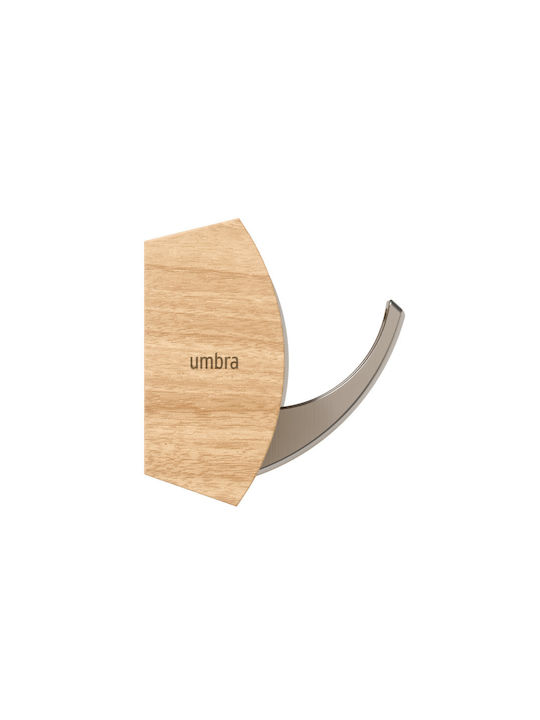 Umbra Agățătoare De Perete Din Lemn Cu 3 Compartimente Bej 30x6cm