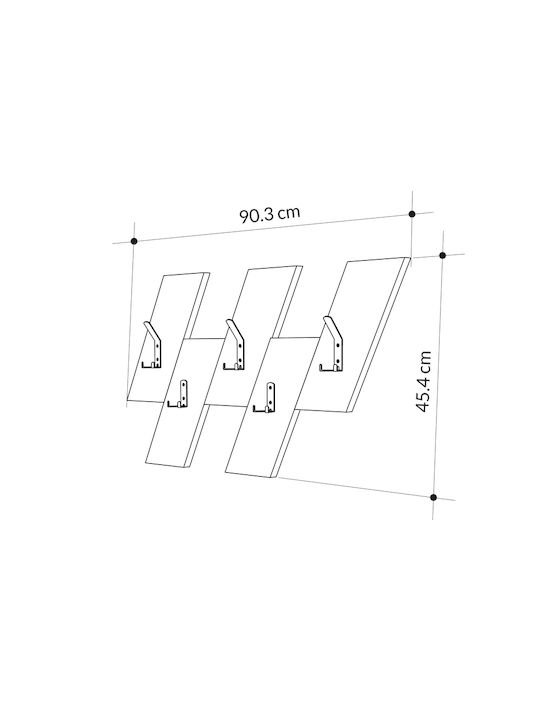 Pakketo Стенна окачалка Livy 75.2x1.8x1.8см 1бр