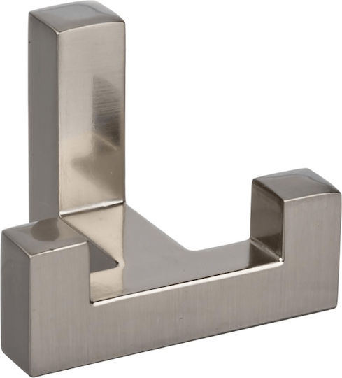 Conset C1197 Metallische Chrom Farbe Wandhalterung 2 Haken 5.2x4cm