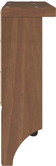 vidaXL Κρεμάστρα Τοίχου Ξύλινη 6 Θέσεων Καφέ 87x35x12cm