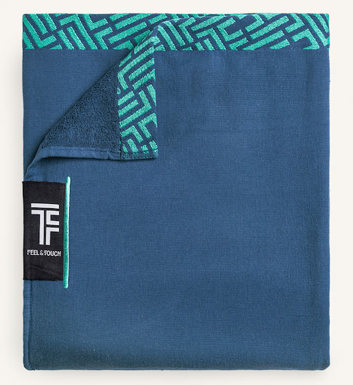 Guy Laroche Beach Towel Cotton Blue 180x90cm.