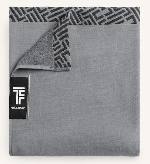 Guy Laroche Beach Towel Cotton Gray 90x180cm.