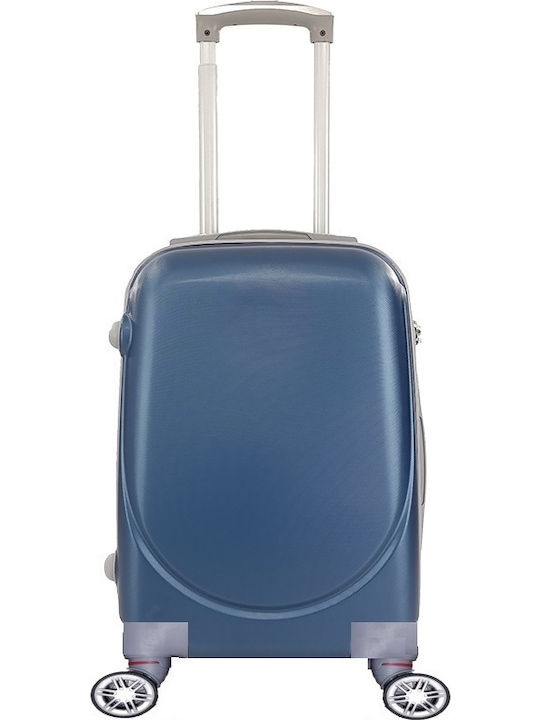 Ormi Cabin Hard Blue Suitcase with 4 Wheels Height 52cm