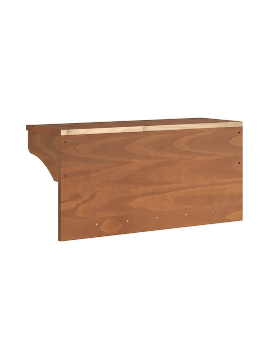 vidaXL Wooden Wall Hanger 5 Hooks Brown 87x30cm