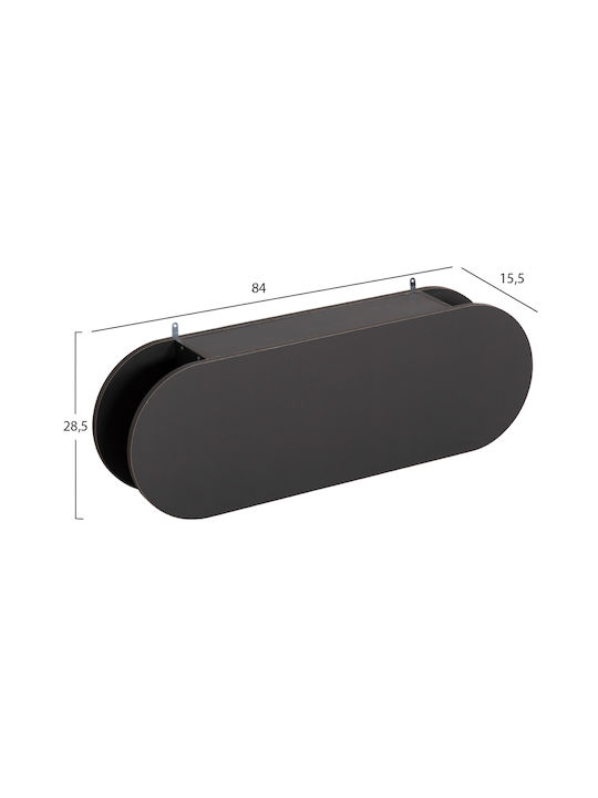 Freebox Wall Hanger Wooden 6 Hooks Bronze 84x12x28.6cm